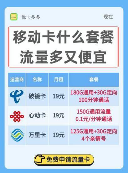 便宜的移动卡哪个划算？移动套餐性价比大比拼-第1张图片-卡世界