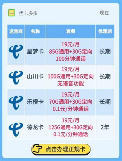 电信19元卡哪个好用些？全面解析与推荐-第1张图片-卡世界