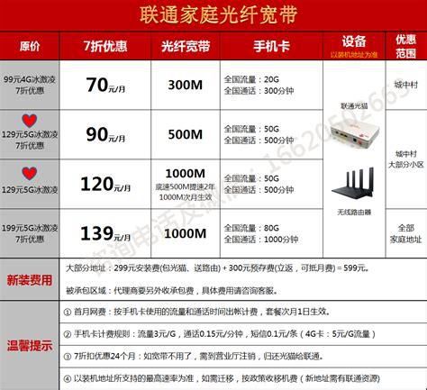 广东联通宽带套餐价格表查询官网-第1张图片-卡世界