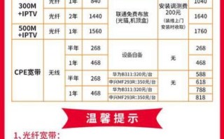 广东联通宽带套餐价格表最新查询网