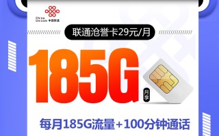 联通沧誉卡【29元185G+100分钟】