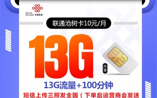 联通沧树卡【10元13G+100分钟 6年优惠】