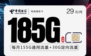 电信海宏卡29元185G定向流量套餐详情