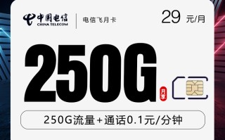 
电信飞月卡29元月享250G流量优惠套餐