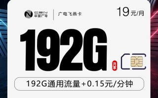 
广电飞燕卡19元月租192G流量优惠套餐介绍