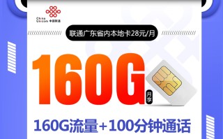 联通广东省内专属卡【首年28元160G】