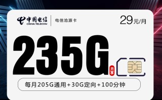 电信沧源卡【29元235G+100分钟】