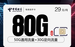 电信沧宇卡【29元80G】