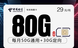
电信海醒卡29元80G流量套餐优惠详情