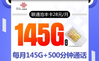 联通沧丰卡【28元145G+500分钟】