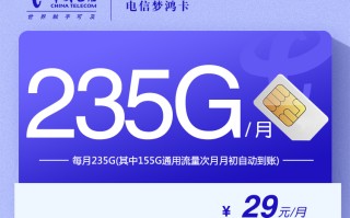 电信梦鸿卡29元享235G+100分钟