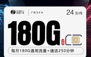 
广电飞千卡24元月享180G流量加250分钟通话优惠套餐