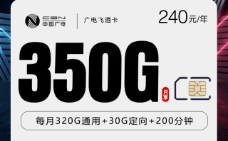 
广电飞酒卡月均20元350G流量加200分钟通话