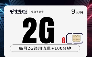 电信手表卡【9元2G+100分钟】