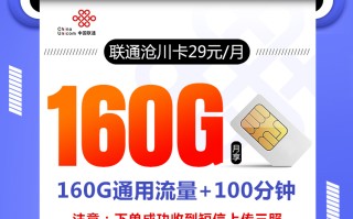 联通沧川卡【长期29元160G】