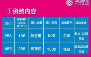 98元移动套餐