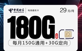 电信超优卡29元享180G首月免月租