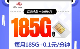 联通沧鲁卡【仅发山东 首年29元185G】