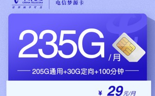 电信梦源卡【29元235G+100分钟】