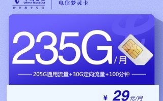 电信梦灵卡【29元235G+100分钟】