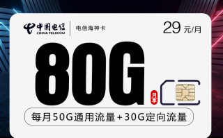 电信海神卡【 长期29元80G】