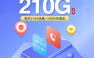 
江苏联通本地卡19元210G加100分钟优惠套餐