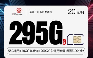 联通广东省内专用卡【20元295G】